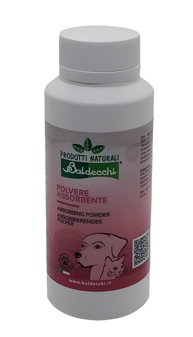 Baldecchi Absorbing Powder, Polvere Assorbente, Fellverfärbungen Hund und Katze, 90g