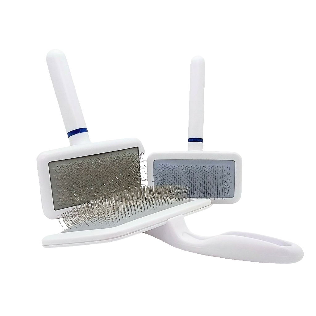 Doggyman Slicker Brush soft 3 Größen - original weiß, Hundebürste, Katzenbürste, Zupfbürste