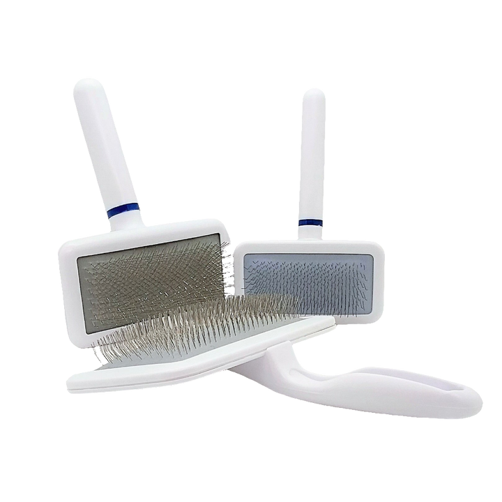 Doggyman Slicker Brush soft 3 Größen - original weiß, Hundebürste, Katzenbürste, Zupfbürste