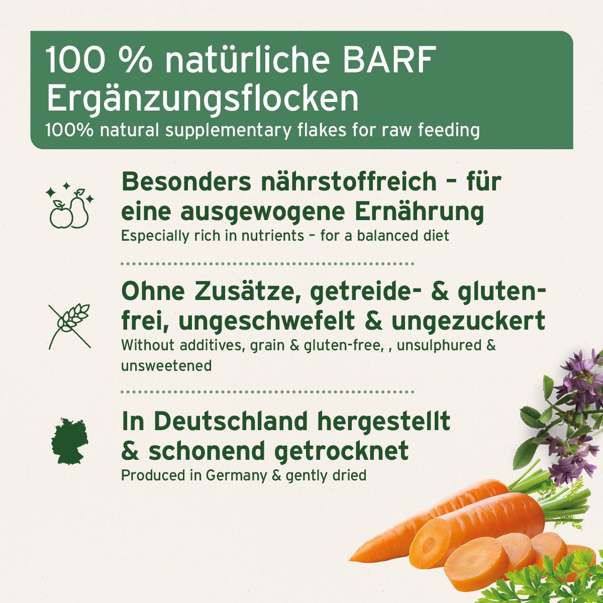 Aniforte BARF Gemüse-Kräuter Vielfalt – Natürliche Ergänzung für Hunde