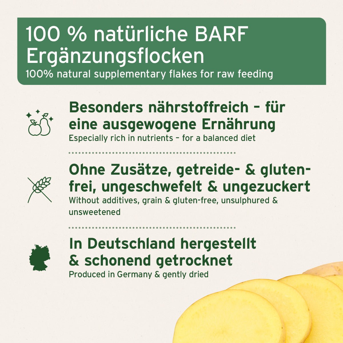 Aniforte BARF-Line Kartoffelflocken Glutenfreie Ergänzung & Nährstofflieferant