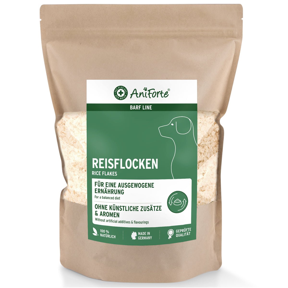 Aniforte BARF-Line Reisflocken Glutenfreie Ergänzung & Nährstoffboost