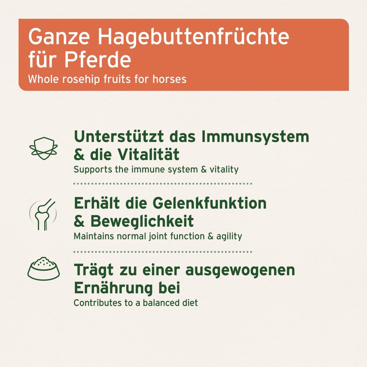 Aniforte Bio Hagebutten Gelenk- & Immunsystemschutz für Pferde & Ponys