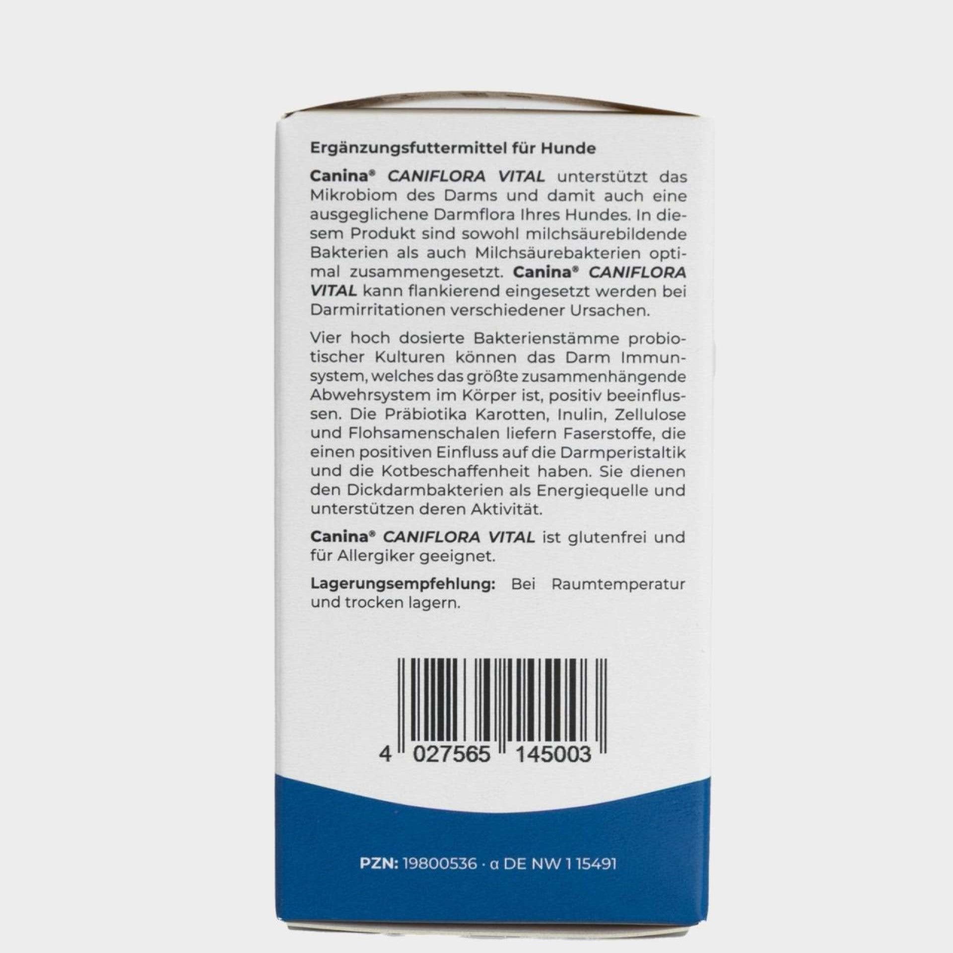 Canina Caniflora Vital für Hunde für eine ausgeglichene Darmflora vom Welpen bis zum Senior Hund