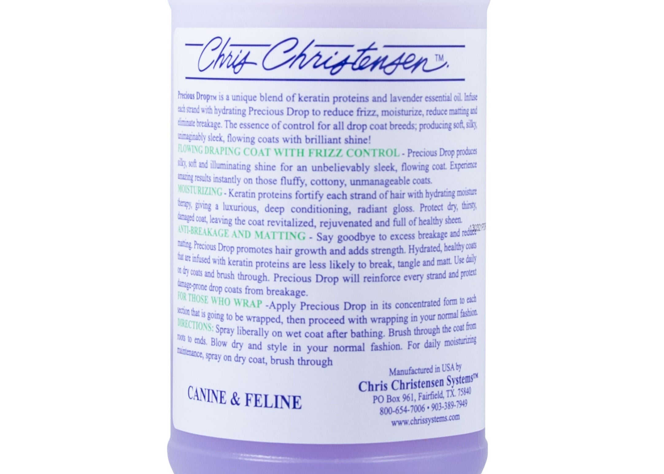Chris Christensen Precious Drop Spray – Anti-Frizz & Verfilzungs-Schutz