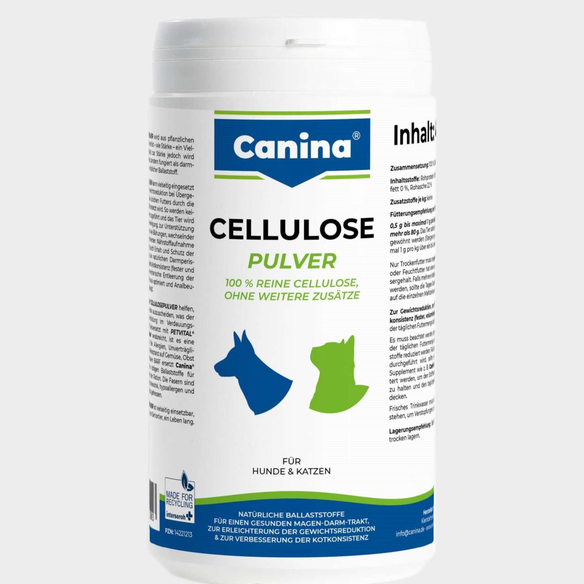 Canina CELLULOSE PULVER – Ballaststoffe für Hund & Katze