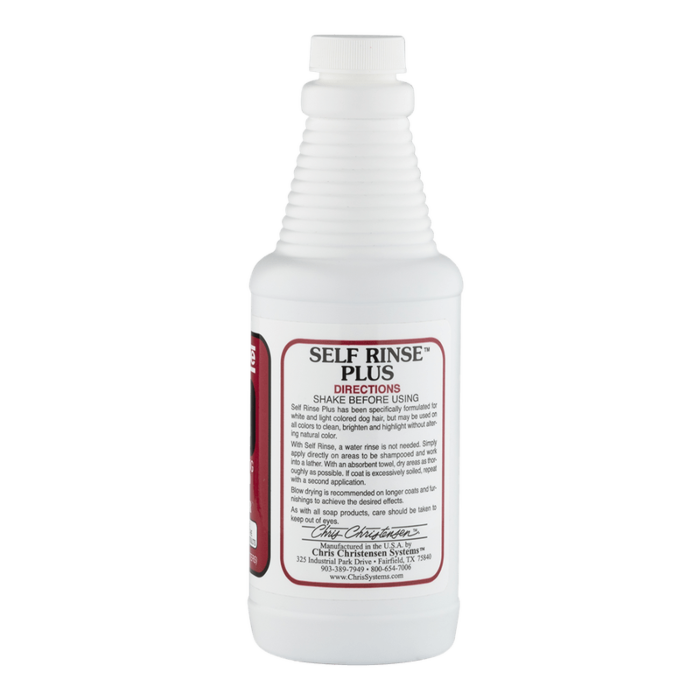 Chris Christensen Self Rinse Plus – Trockenshampoo für weißes & helles Fell, 473 ml