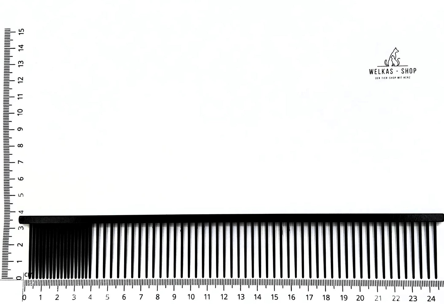 HPP Pudel-Kamm (Poodle-Comb) Teflon beschichtet antistatisch, gob und medium gezahnt, 25 cm lang