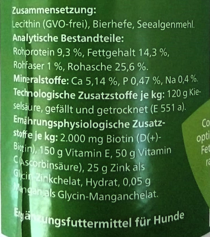 PerNaturam Cornett +H für geschmeidiges, seidiges Fell und feste Krallen für Hunde, 250 g