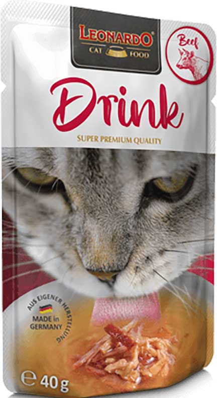 Leonardo Frischebeutel - Drinks - fördern die Wasseraufnahme, Ideal zur Ergänzung von Trockenfutter, a 40g