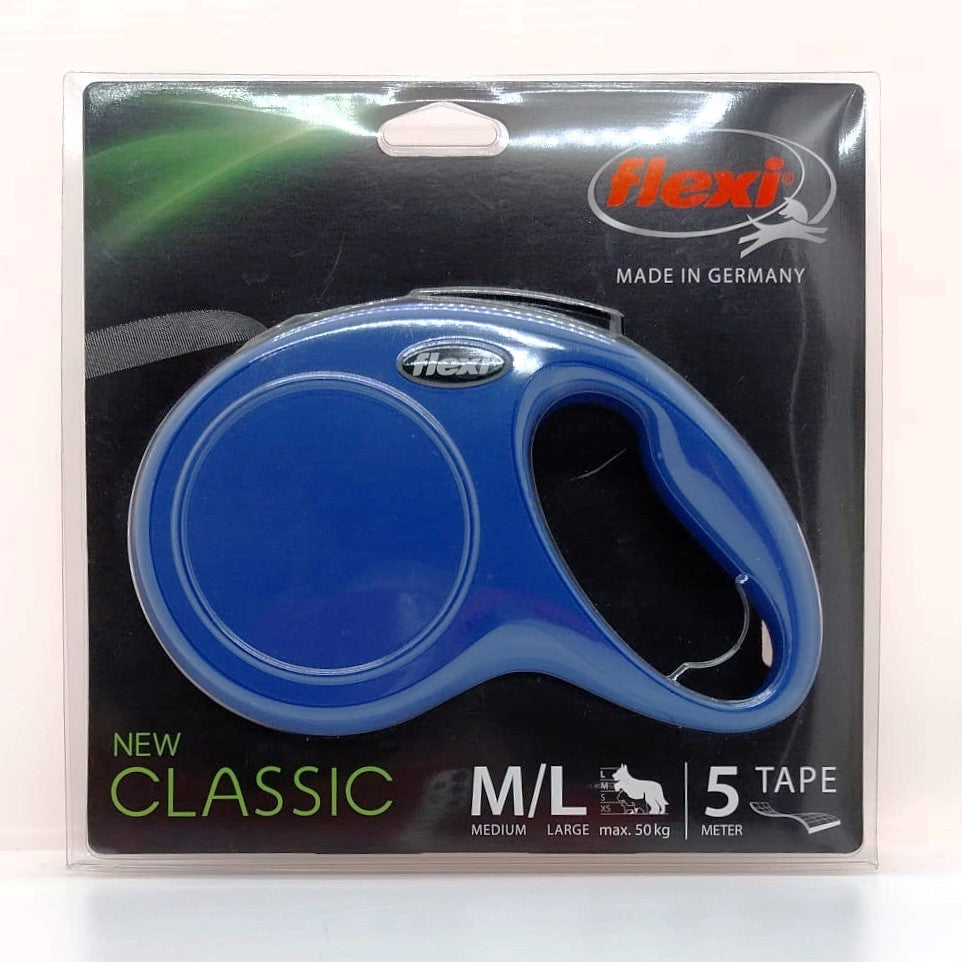 Flexi New Classic Compact Tape-Rollleine M/L Hundeleine 5m bis 50 kg