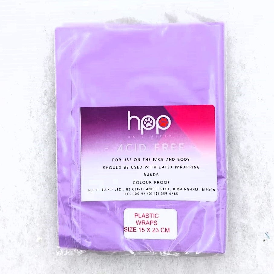 Wickelfolie Plastic Wraps wiederverwendbar nicht färbend langhaarige Hunde 15x23cm