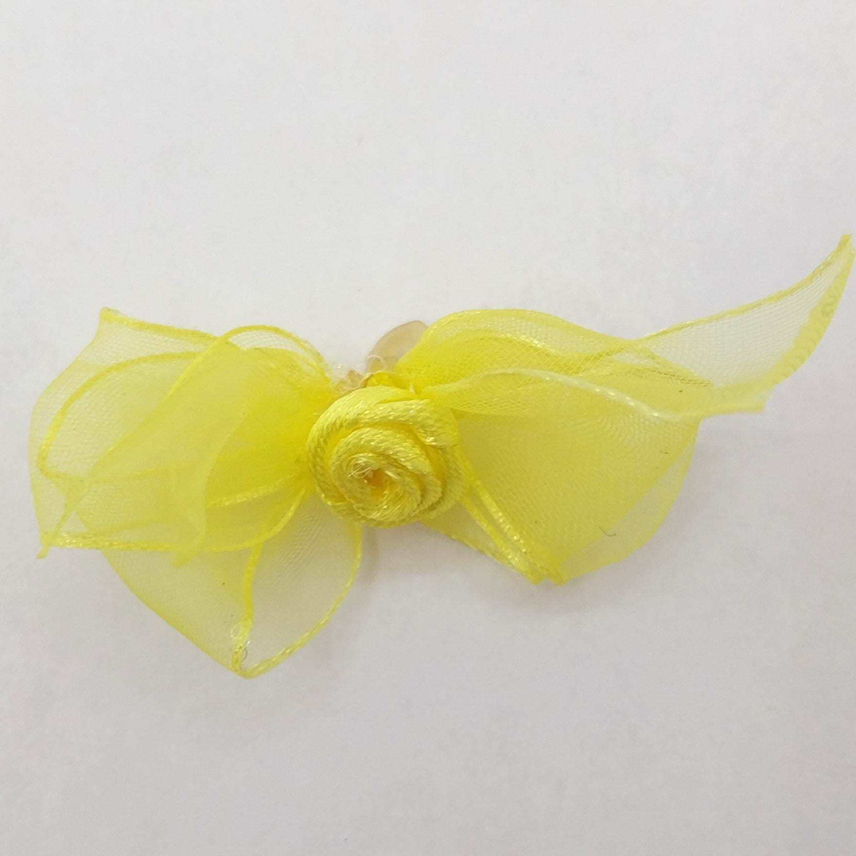 Aria® Sheer Delight Hundeschleifen, zartes Organzaband mit Satinrosette und Latexring zum befestigen