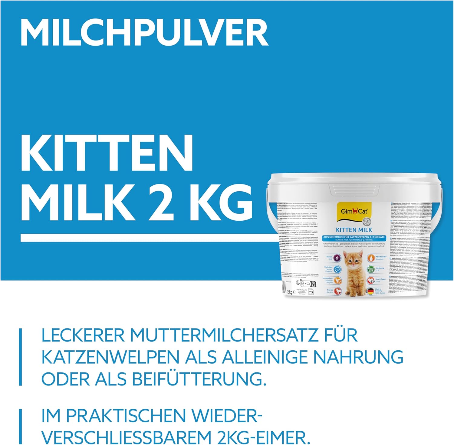 GimCat Cat-Milk plus Taurin Muttermilchersatz Katzenmilch Gimpet Kittenmilch