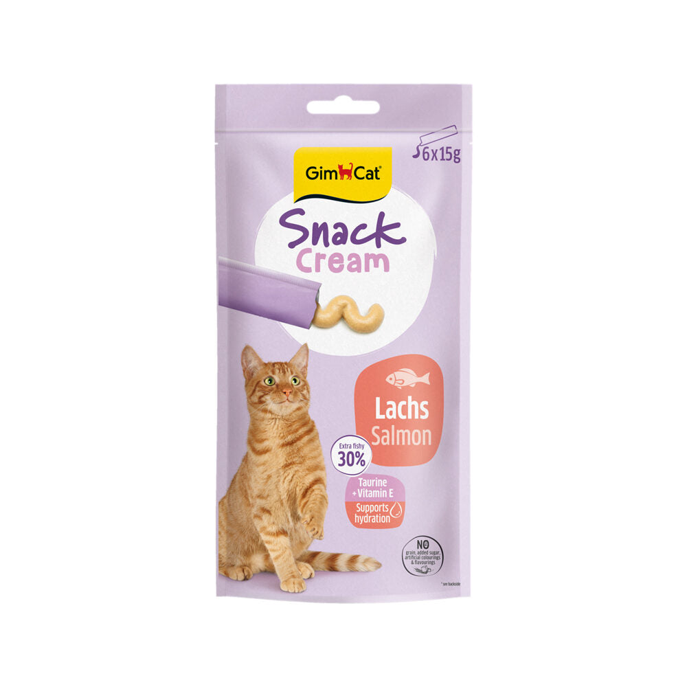 GimCat Snack Cream Lachs – 6 x 15 g