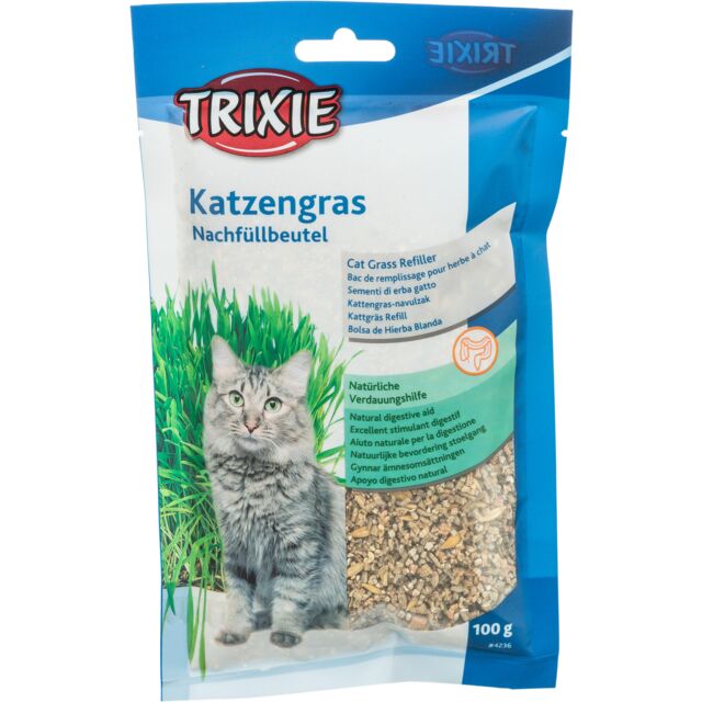 Trixie Katzengras, Gerstensaat als natürliche Verdauungshilfe zum Selbstziehen, 100g