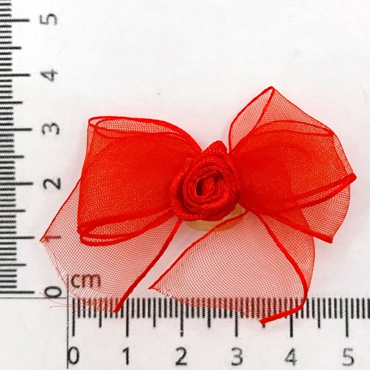 Aria® Sheer Delight Hundeschleifen, zartes Organzaband mit Satinrosette und Latexring zum befestigen