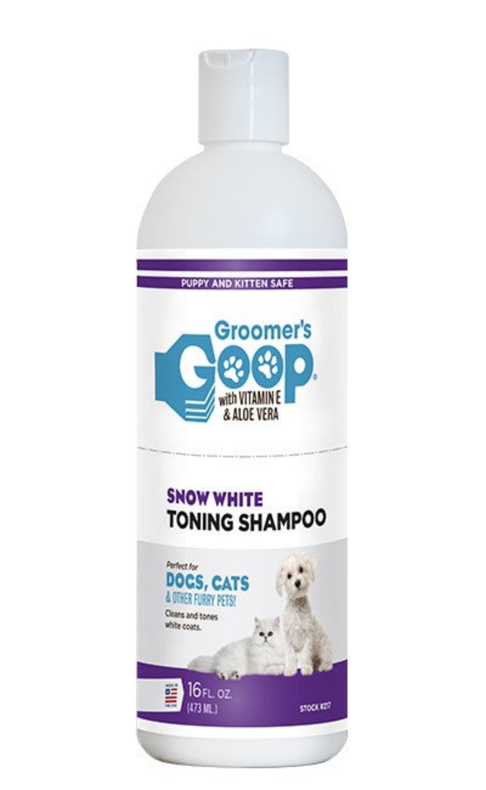 Groomer’s Goop Snow White Toning Shampoo & Conditioner – Aufhellende Fellpflege (473 ml)