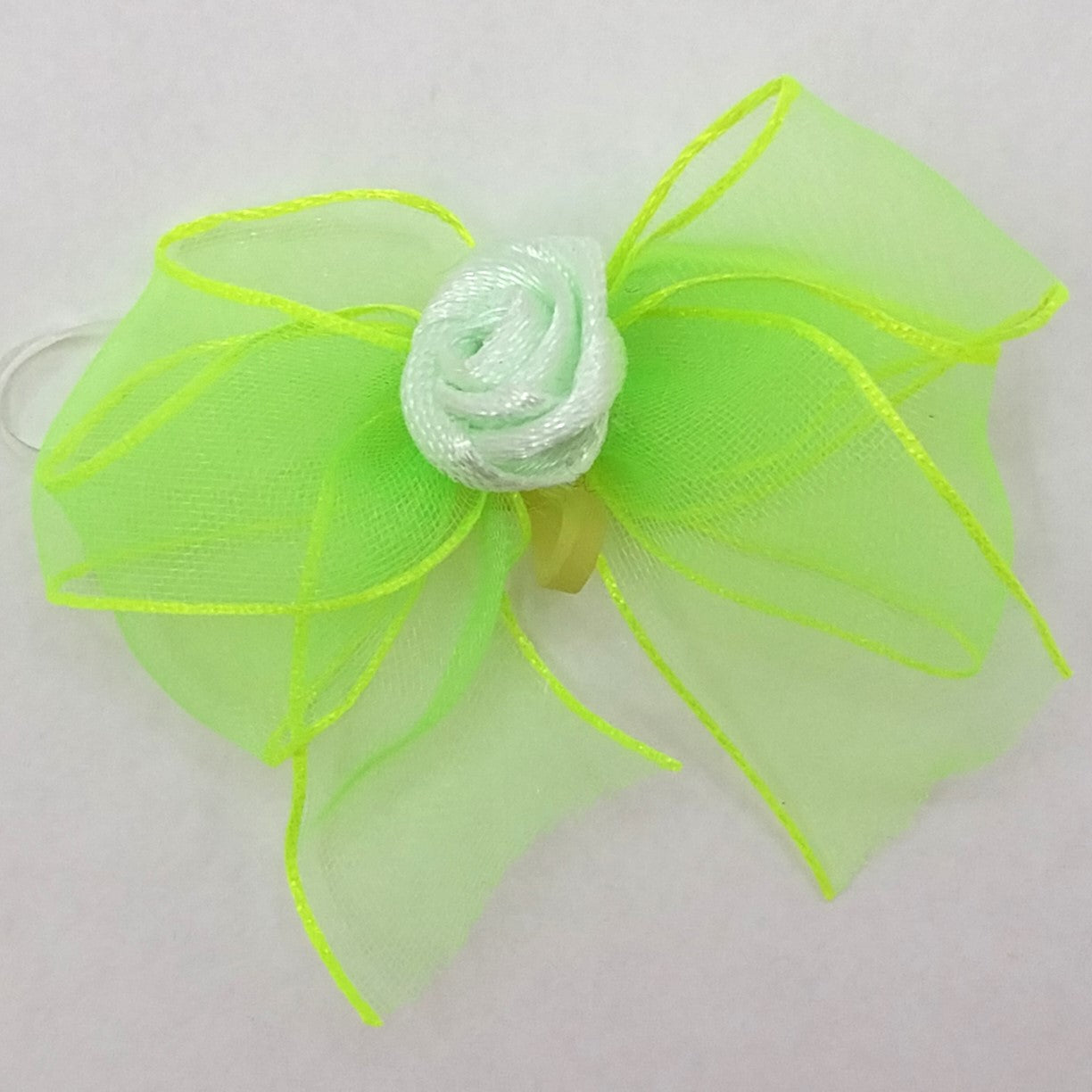 Aria® Sheer Delight Hundeschleifen, zartes Organzaband mit Satinrosette und Latexring zum befestigen