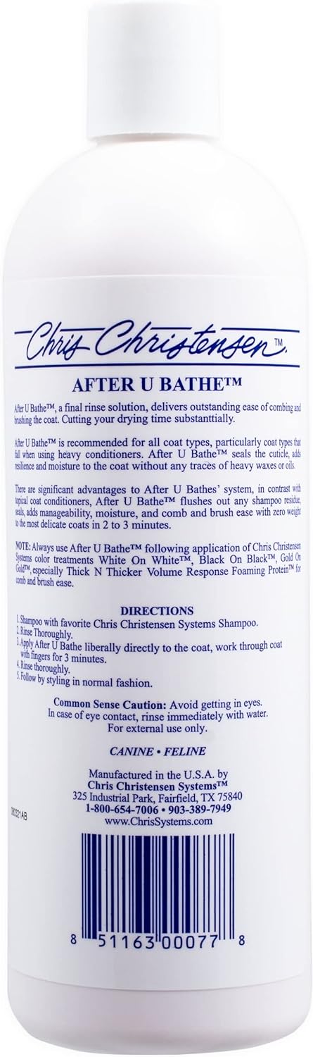 Chris Christensen After U Bathe Finish-Spülung für Hunde & Katzen – 473 ml