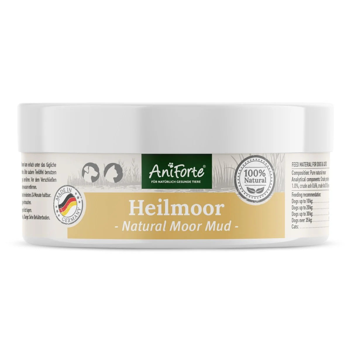 AniForte Naturmoor - ehemals Heilmoor für Hunde und Katzen - Für festeren Kot & gute Verdauung, appetitanregend