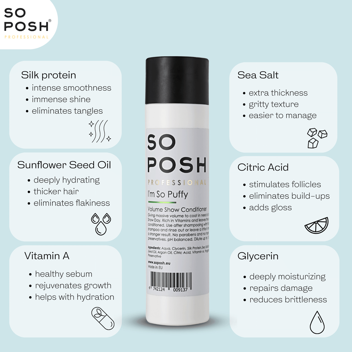 So Posh I'm So Puffy Conditioner Volumen & Textur für Show-fertiges Hundefell