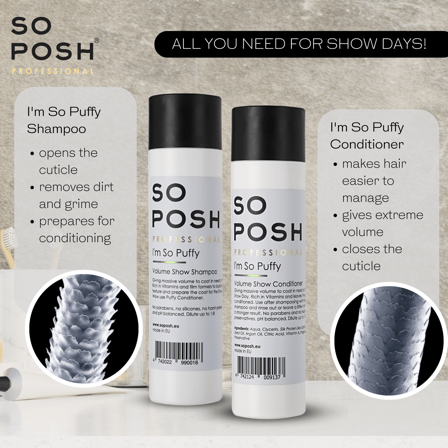 So Posh I'm So Puffy Shampoo Tiefenreinigendes Shampoo für Volumen & Textur