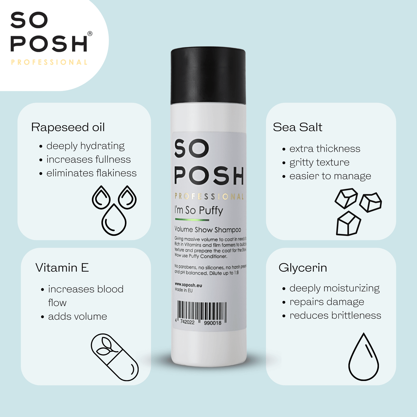 So Posh I'm So Puffy Shampoo Tiefenreinigendes Shampoo für Volumen & Textur