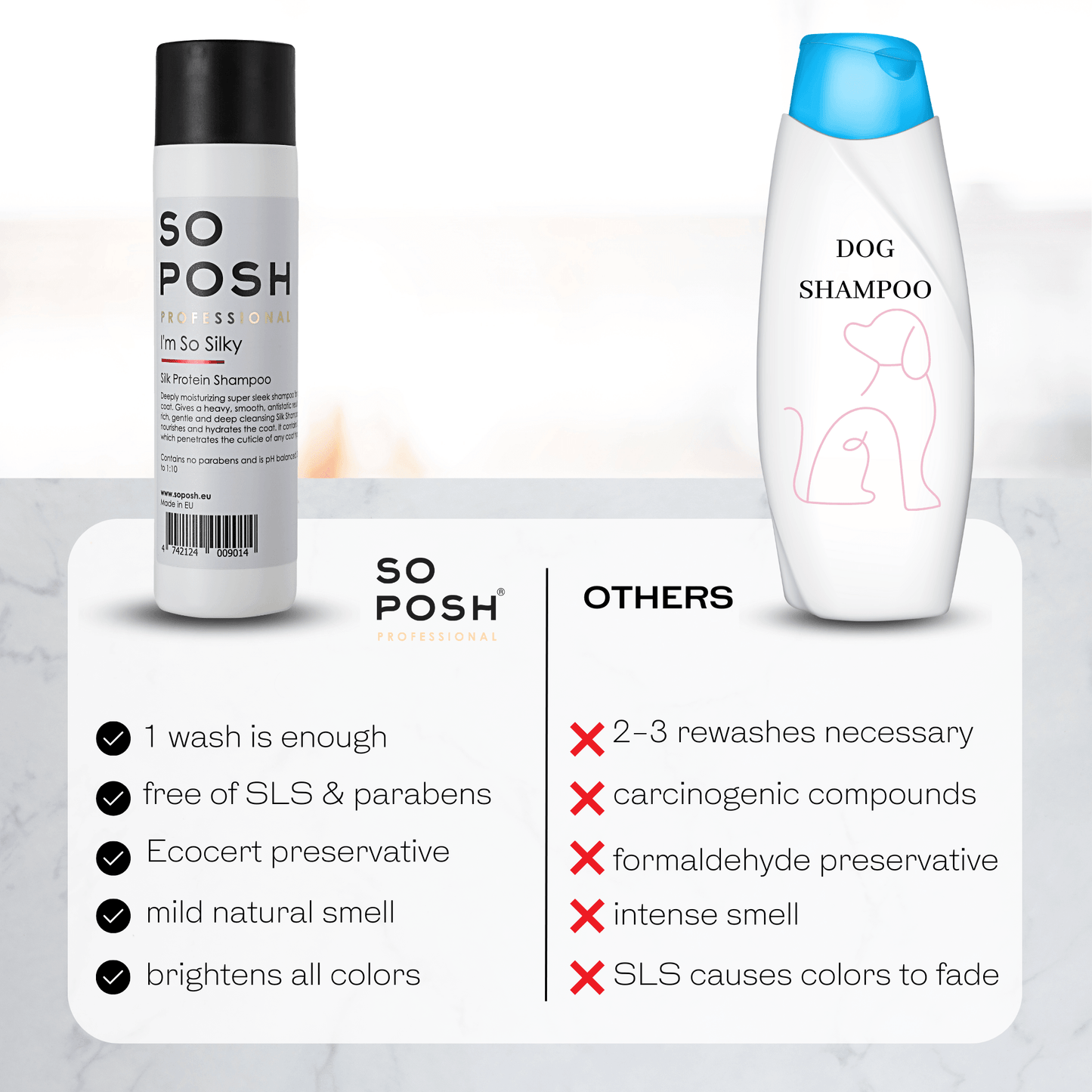 So Posh I'm So Silky Shampoo –Tiefenreinigend für glänzendes, seidiges Hundefell