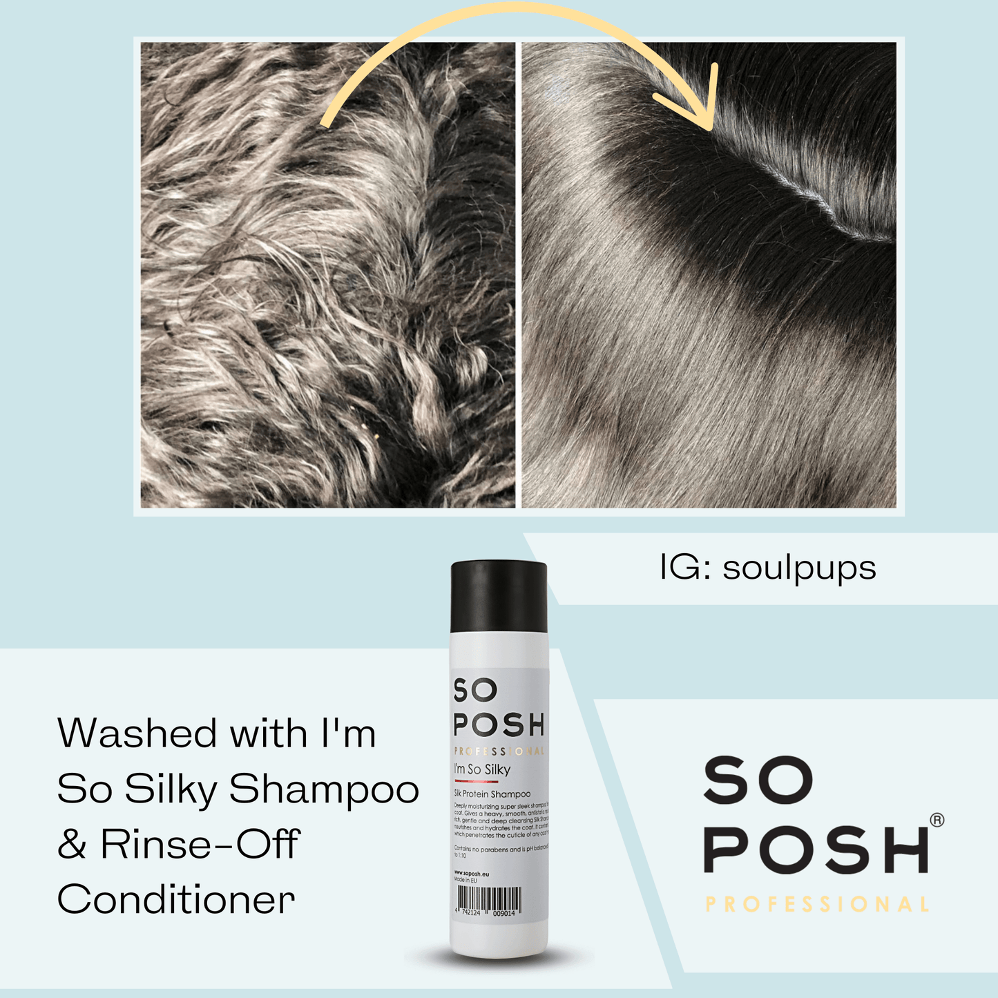 So Posh I'm So Silky Shampoo –Tiefenreinigend für glänzendes, seidiges Hundefell