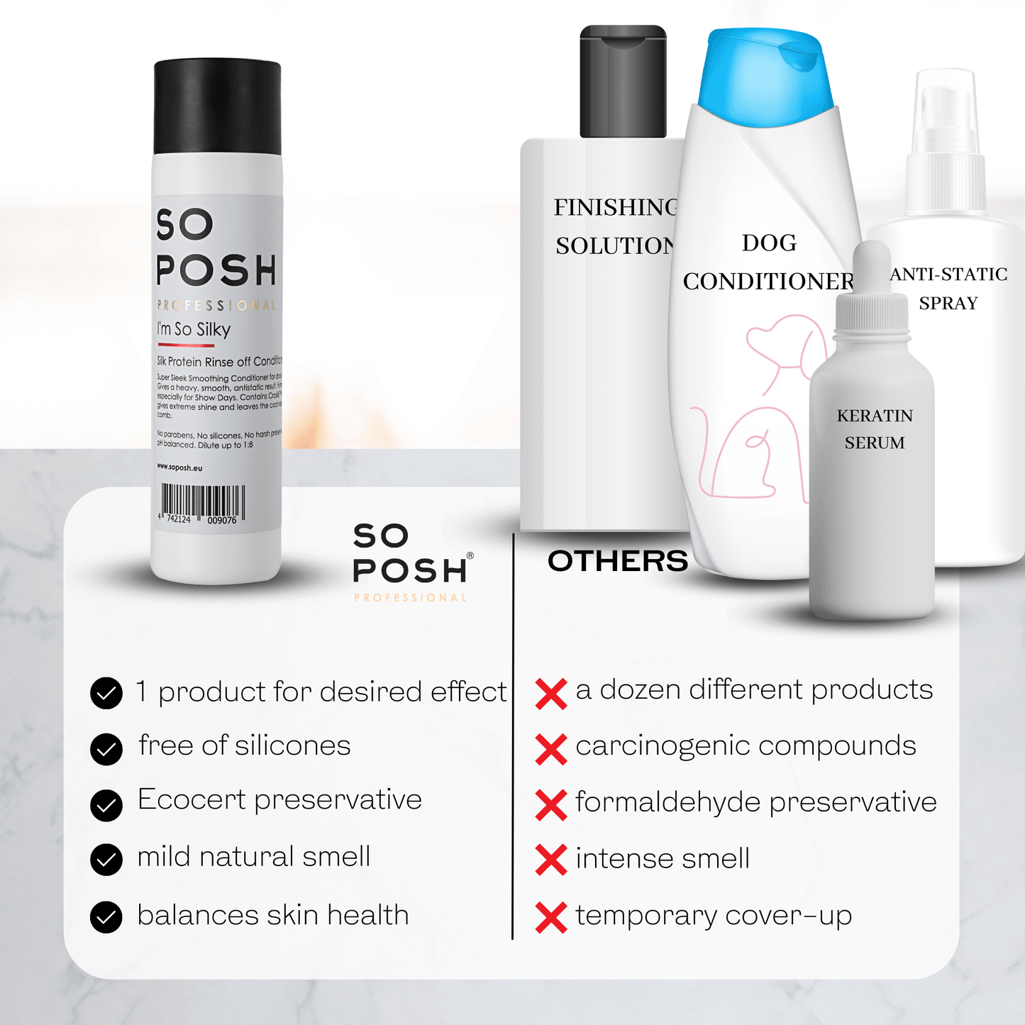 So Posh I'm So Silky Rinse-off Conditioner Pflege für Hunde mit Seidenprotein