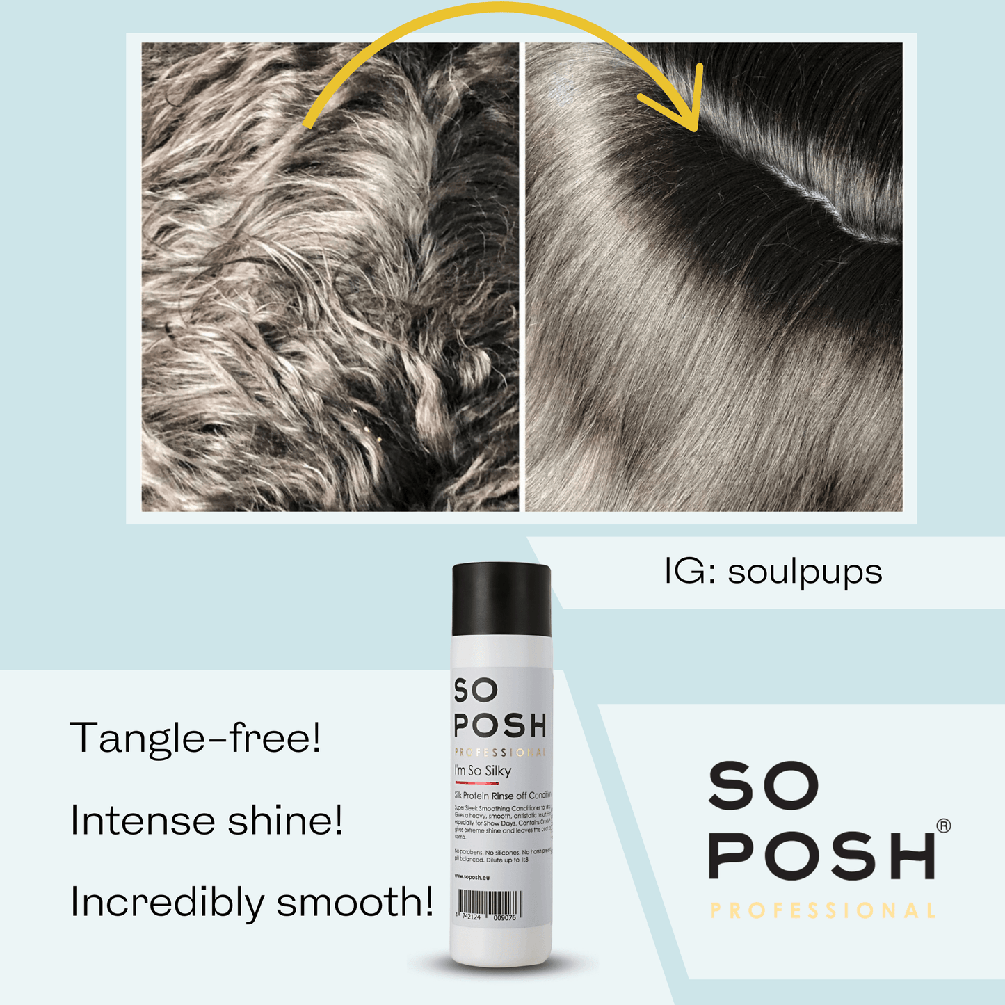 So Posh I'm So Silky Rinse-off Conditioner Pflege für Hunde mit Seidenprotein