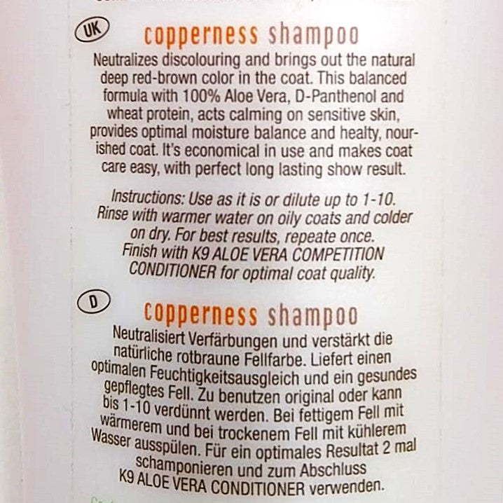 K9 Copperness Competition Shampoo – Hund & Katze, 300 ml