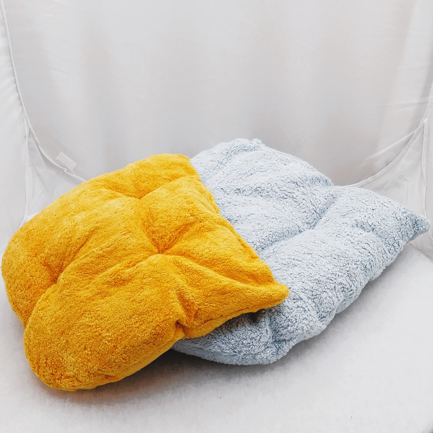 Welkas Liegekissen, Kuschelkissen, Korbeinlage Kissen oval, Baumwollplüsch mit Fleece Füllung