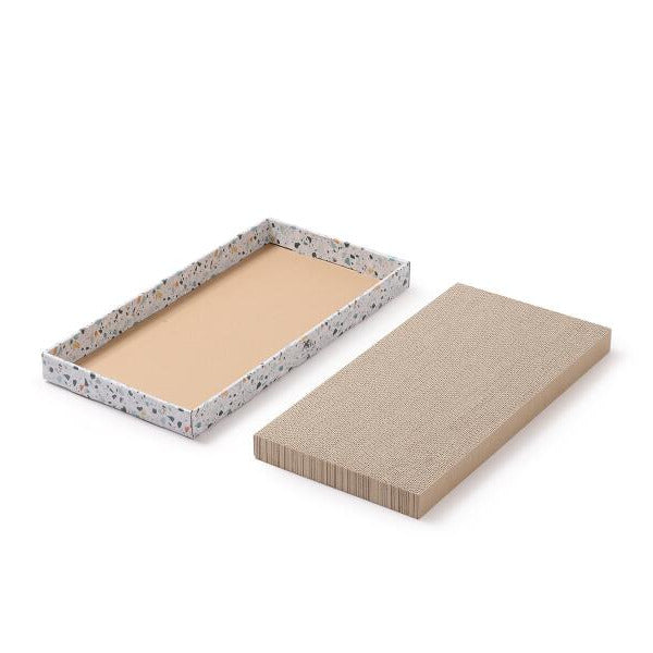 Kratzbrett aus Wellpappe für Katzen – Klassisch & vielseitig, 50 × 25 × 4 cm