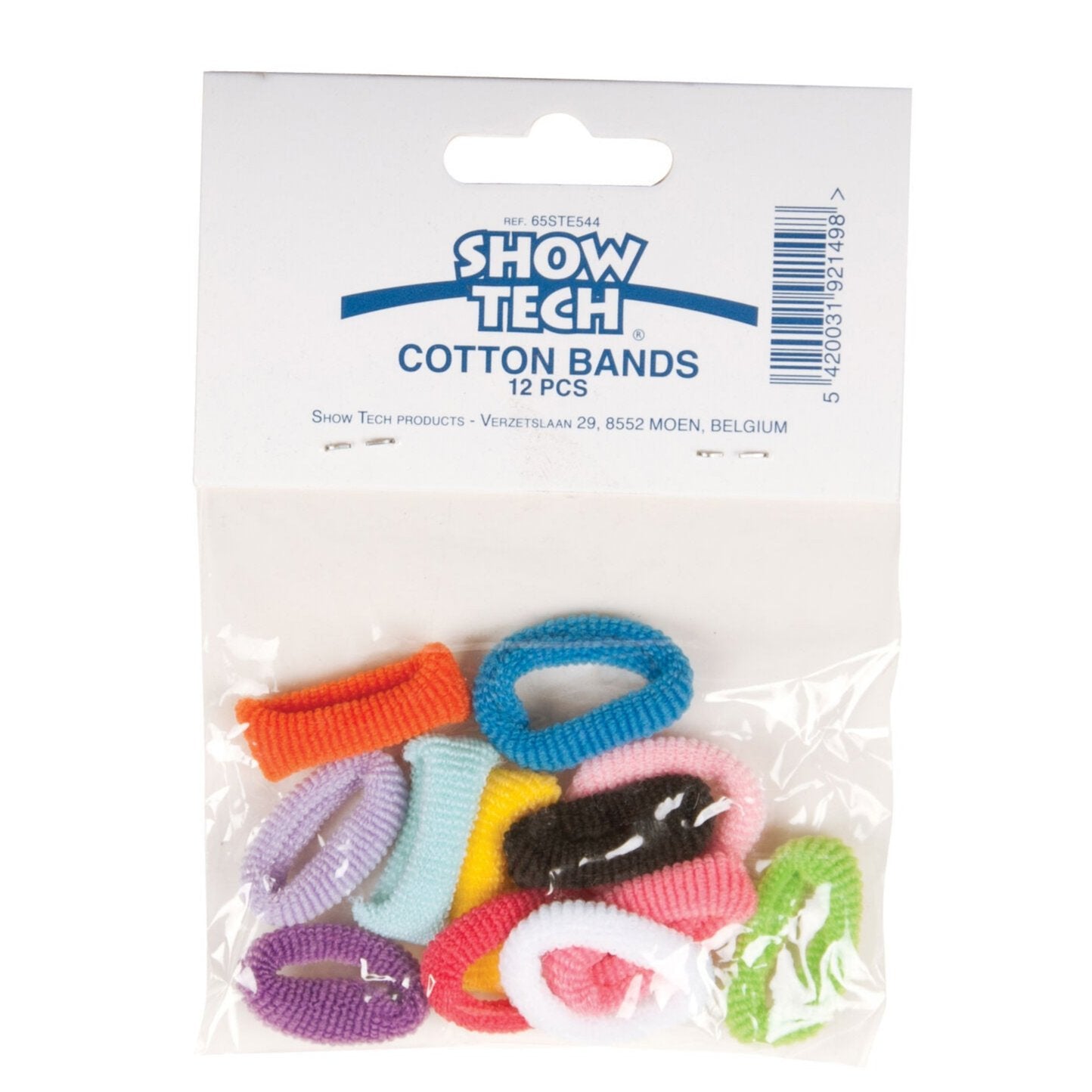 Show Tech Cotton Bands, Baumwollbänder, Haargummis, Zopfgummis, Markierungsbänder, 12 Stk