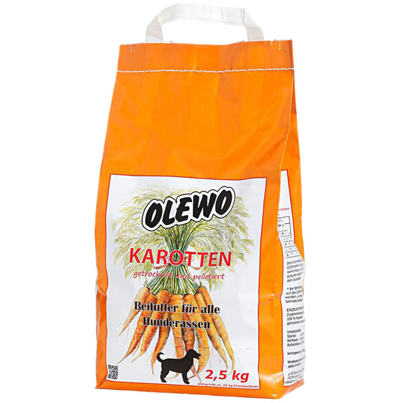 Olewo Karotten Pellets, wertvolles Beifutter für alle Hunderassen, 100%iges Naturprodukt