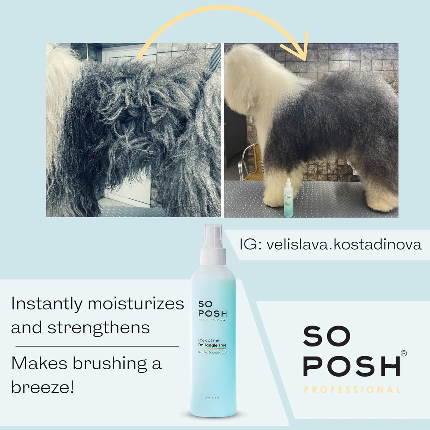So Posh Look at Me, I'm Tangle-Free Detangler Spray Entwirrungsspray Hund
