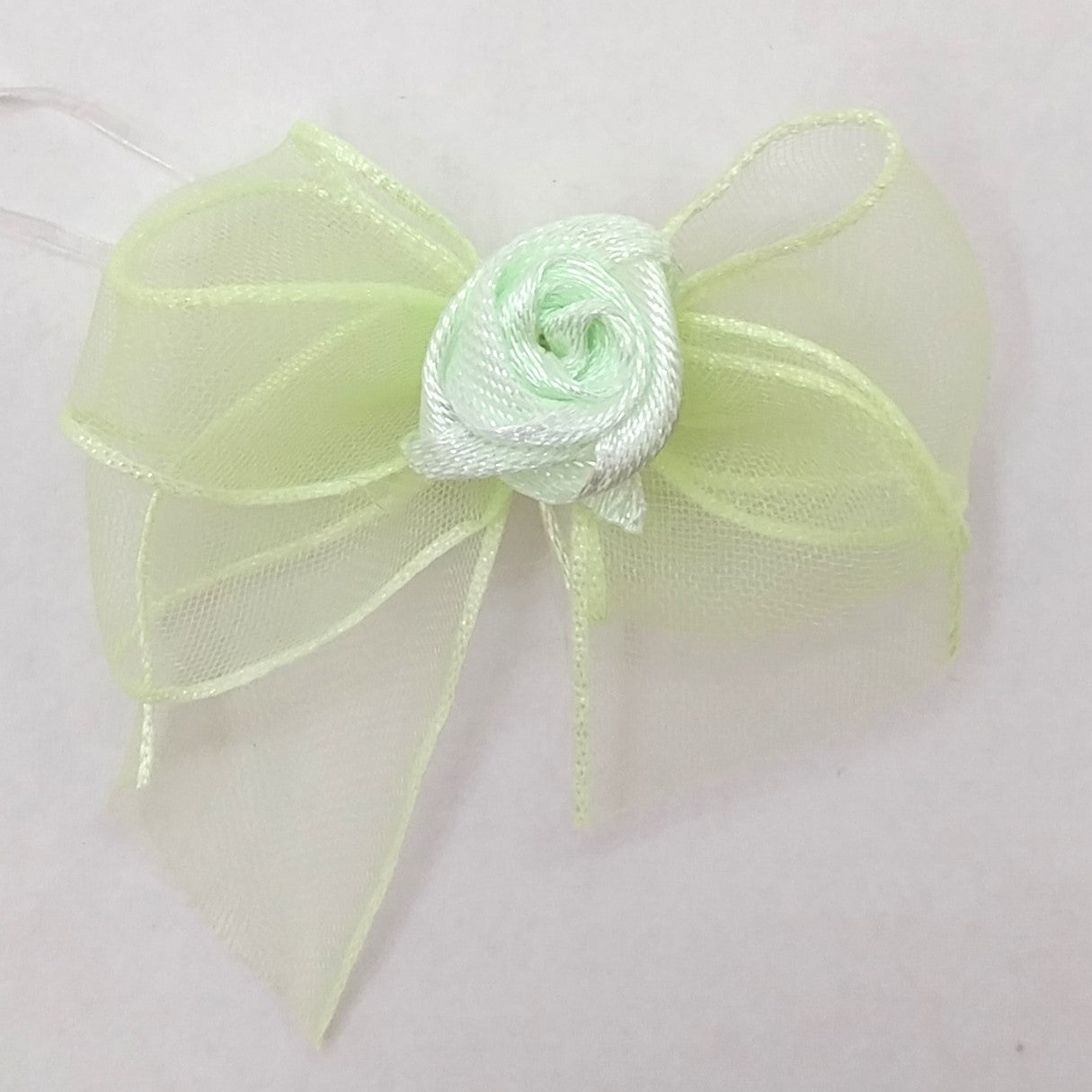 Aria® Sheer Delight Hundeschleifen, zartes Organzaband mit Satinrosette und Latexring zum befestigen