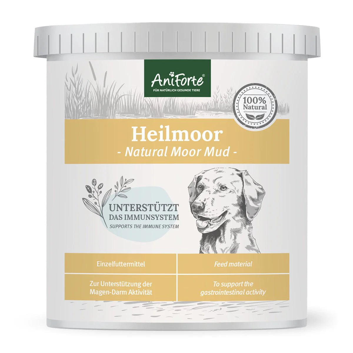AniForte Naturmoor - ehemals Heilmoor für Hunde und Katzen - Für festeren Kot & gute Verdauung, appetitanregend