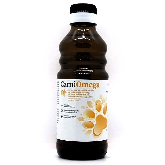 CarniMed CarniOmega Fischöl, hochwertige Omega-3-Fettsäuren für Hunde, 250ml