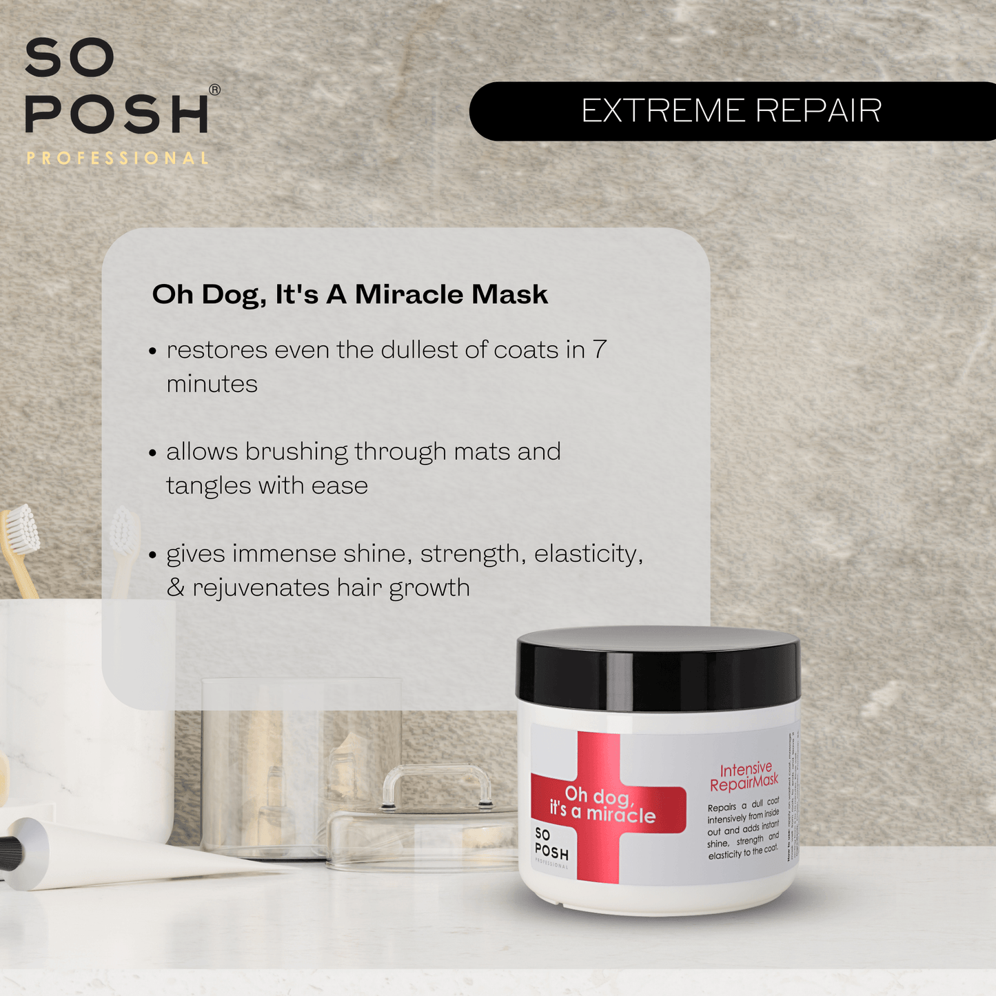 So Posh Oh Dog, It's a Miracle Intensive Repair Mask Reparierende Pflege für Hunde