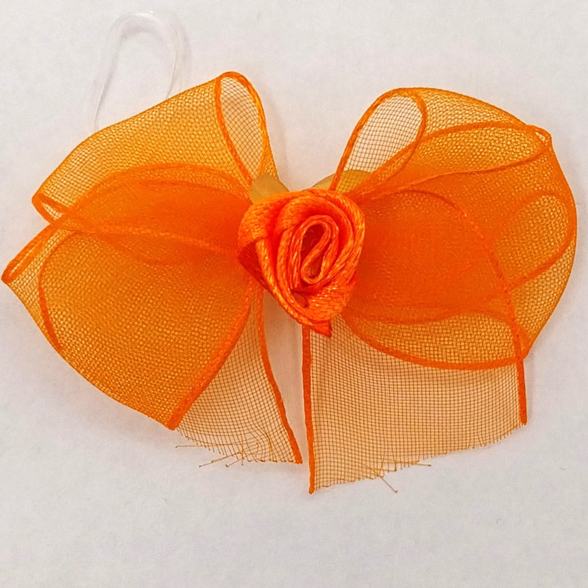 Aria® Sheer Delight Hundeschleifen, zartes Organzaband mit Satinrosette und Latexring zum befestigen