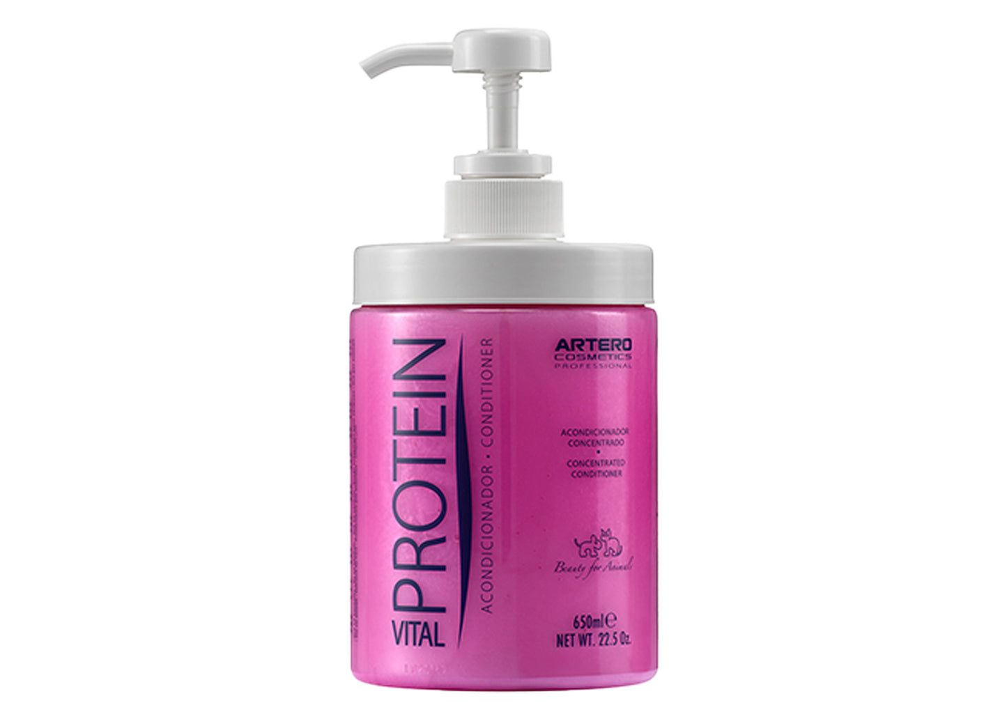 Artero Protein Vital Conditioner für Tier mit langem seitigen Fell, 100 ml und 650 ml + Pumpe