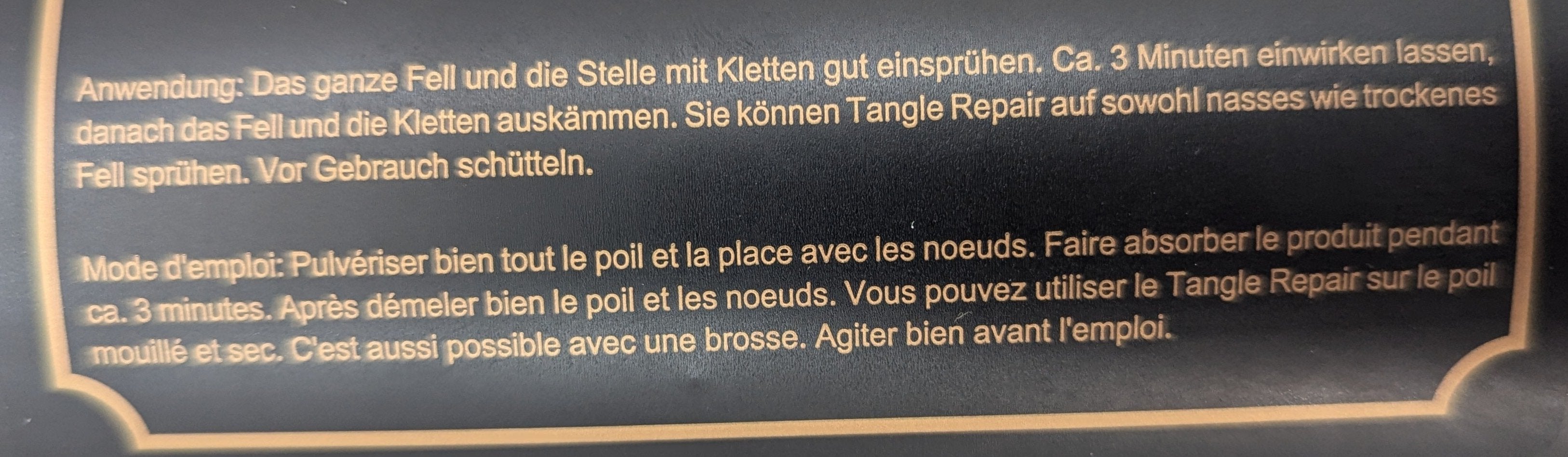 Jean Peau Tangle Repair – Entfilzungsspray für Hunde & Katzen