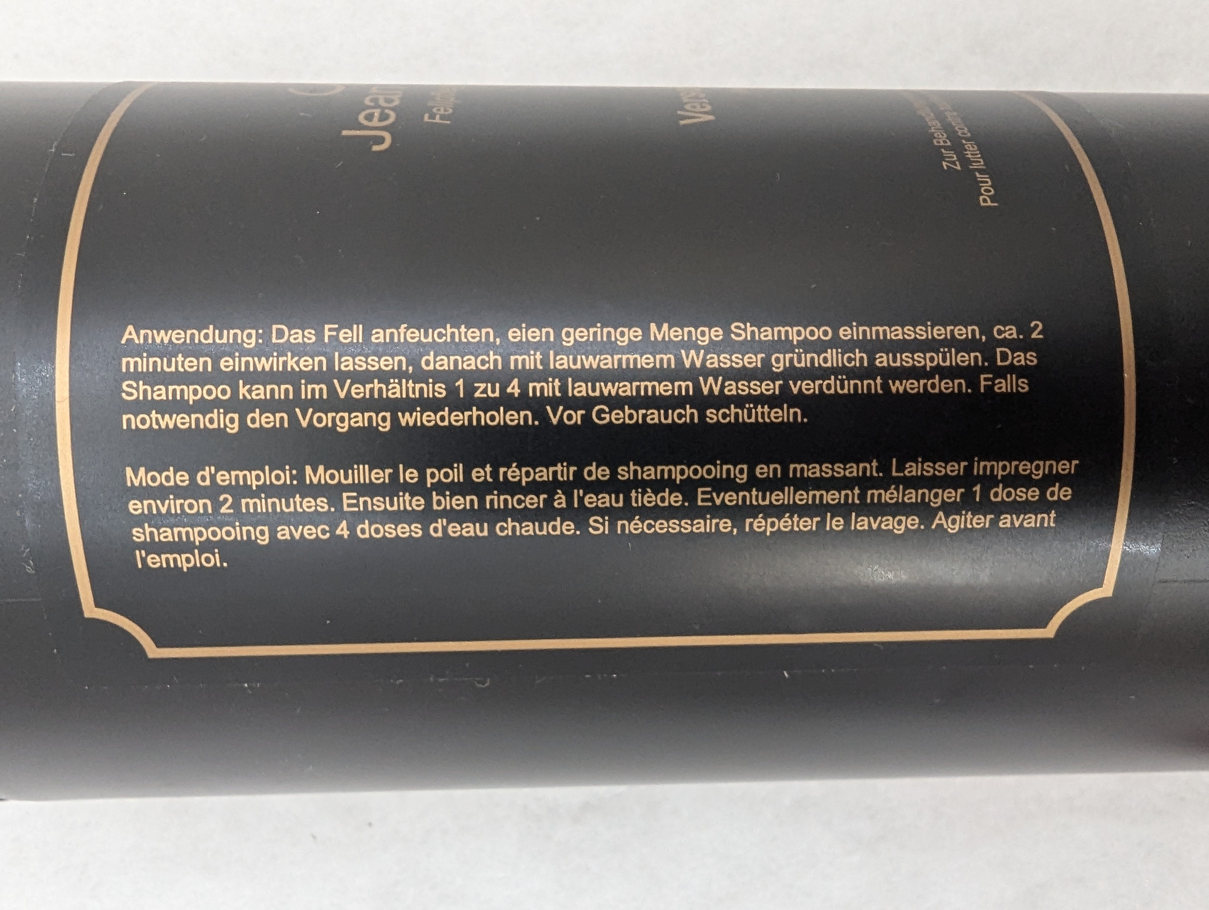 Jean Peau Versorgungsshampoo Pflegeshampoo Hundeshampoo Katzenshampoo Grooming