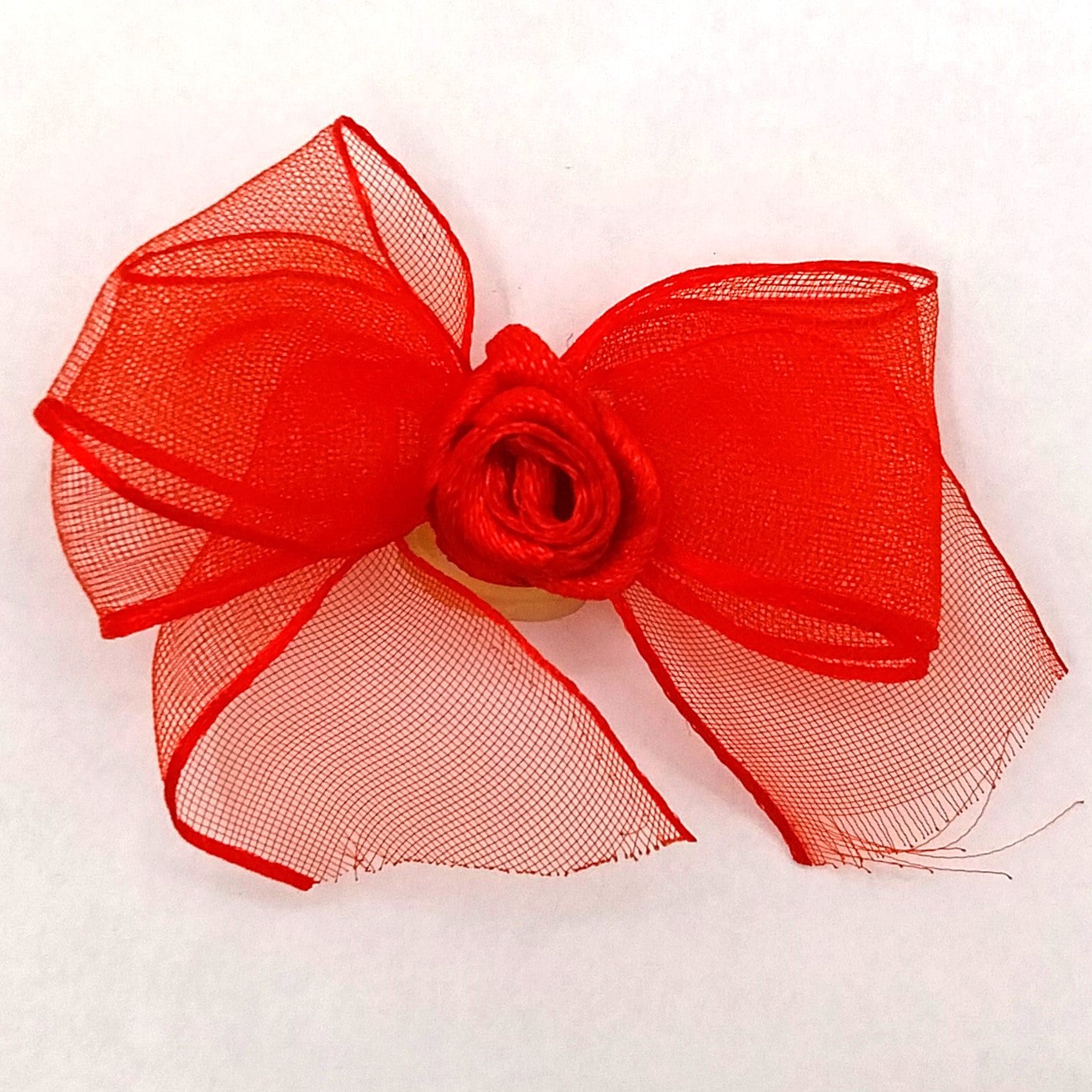 Aria® Sheer Delight Hundeschleifen, zartes Organzaband mit Satinrosette und Latexring zum befestigen