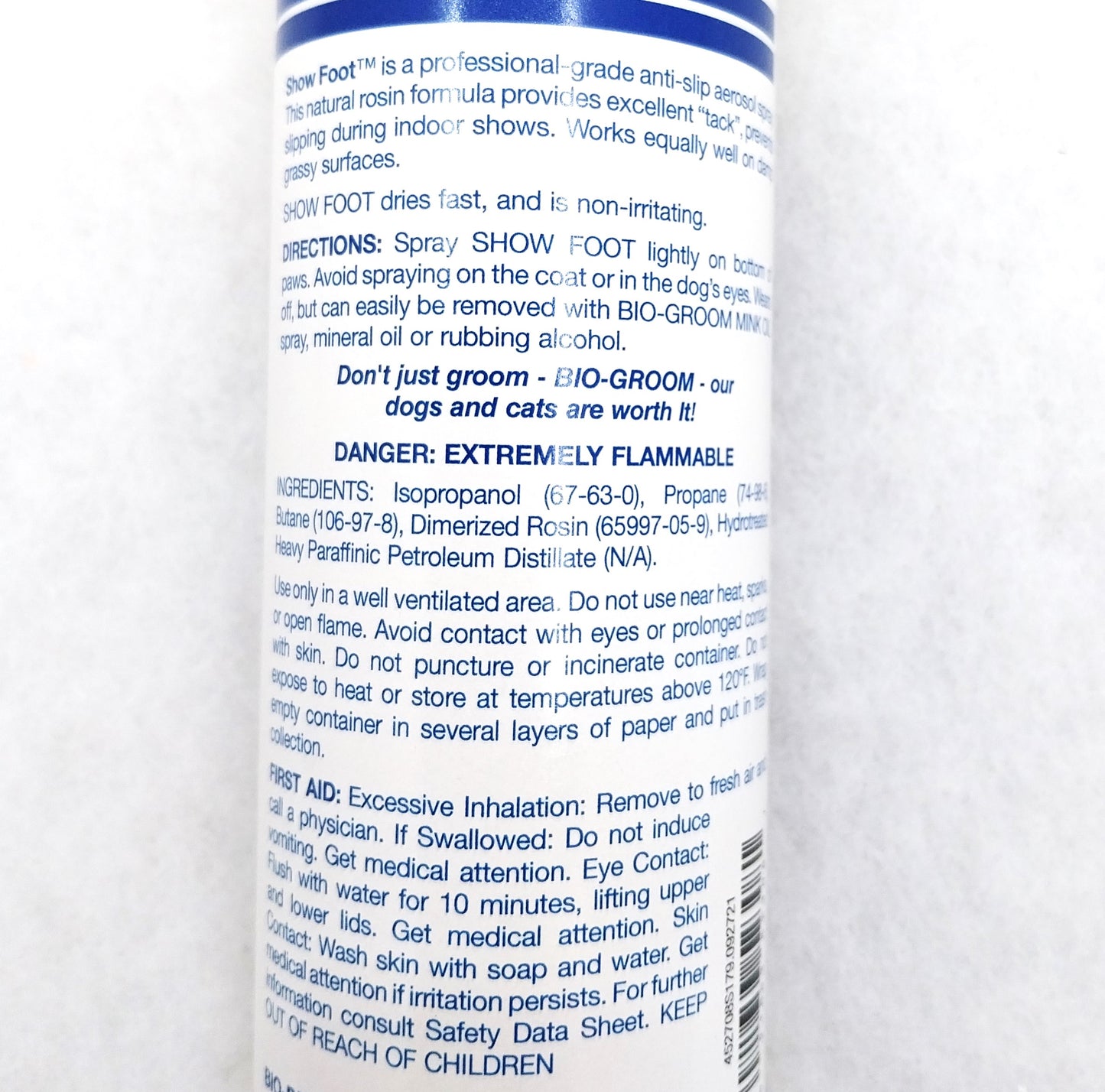 Bio Groom Show Foot Anti-Slip Dog Spray, Anti-Rutsch Spray, Pfotenspray für Hunde 184g/6,5 OZ.