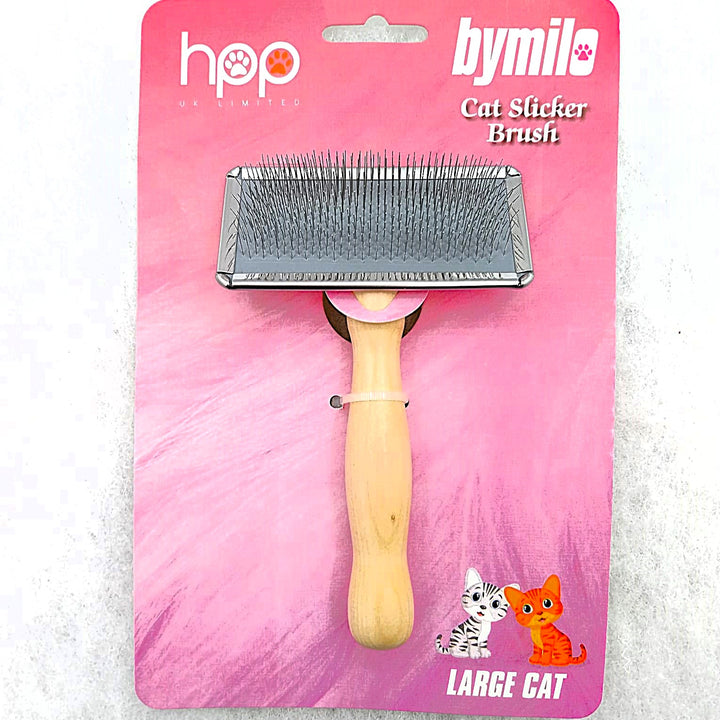 Bymilo Cat Slicker Brush - besoders weiche Zupfbürste für kleine und große Katzenrassen
