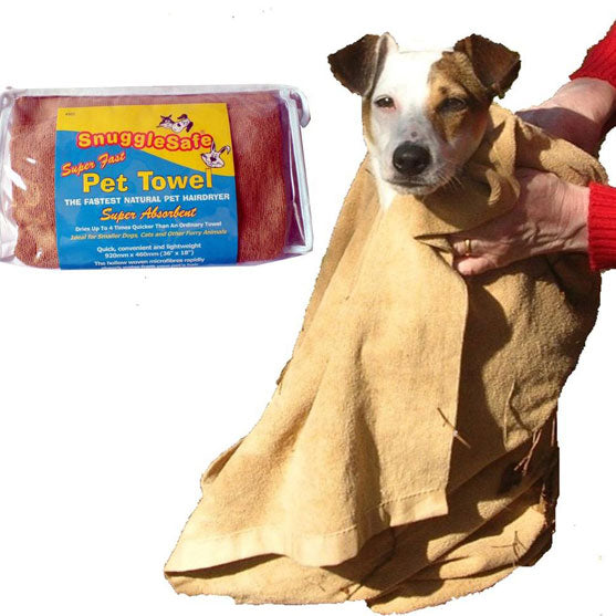 SnuggleSafe Mikrofaser Haustierhandtuch – Schnell trocknend für Hunde & Katzen